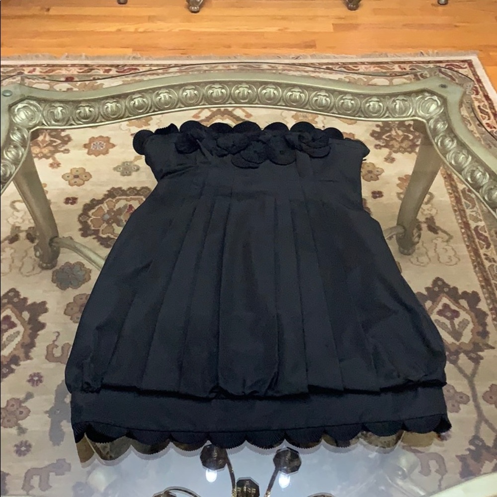 Bcbgmaxazria strapless peatled short dress
